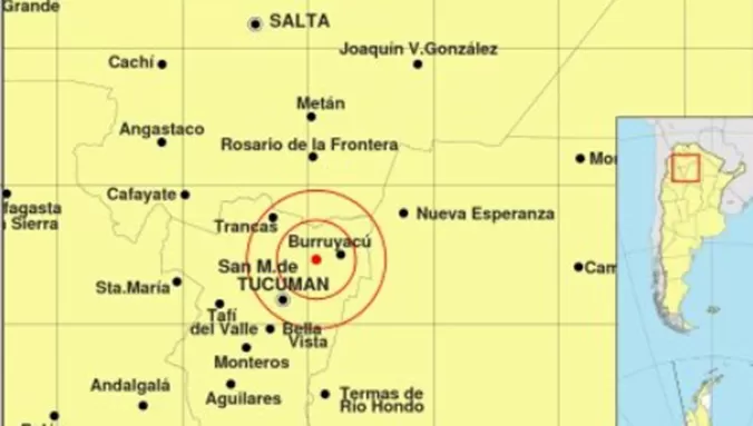 MOVIMIENTO. Tucumán tembló con un leve sismo de 3,7 en la escala de Richter.