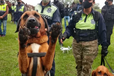 Wanda, la perra policía adiestrada para buscar personas, ahora sale con su hijo Taca