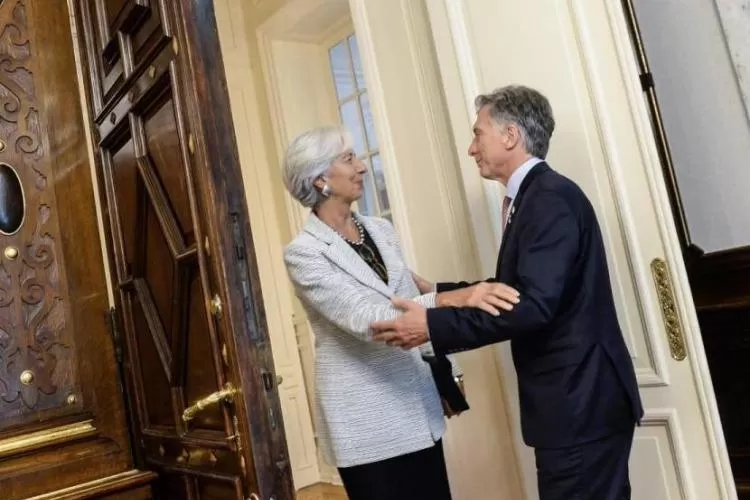 La exautoridad del FMI, Christine Legarde, y Mauricio Macri