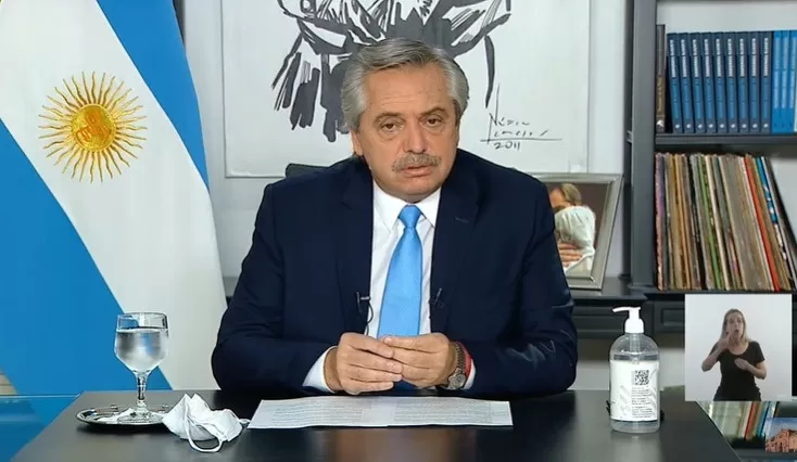 ALBERTO FERNÁNDEZ. El presidente explicó sus declaraciones emitidas durante el anuncio de las nuevas restricciones.