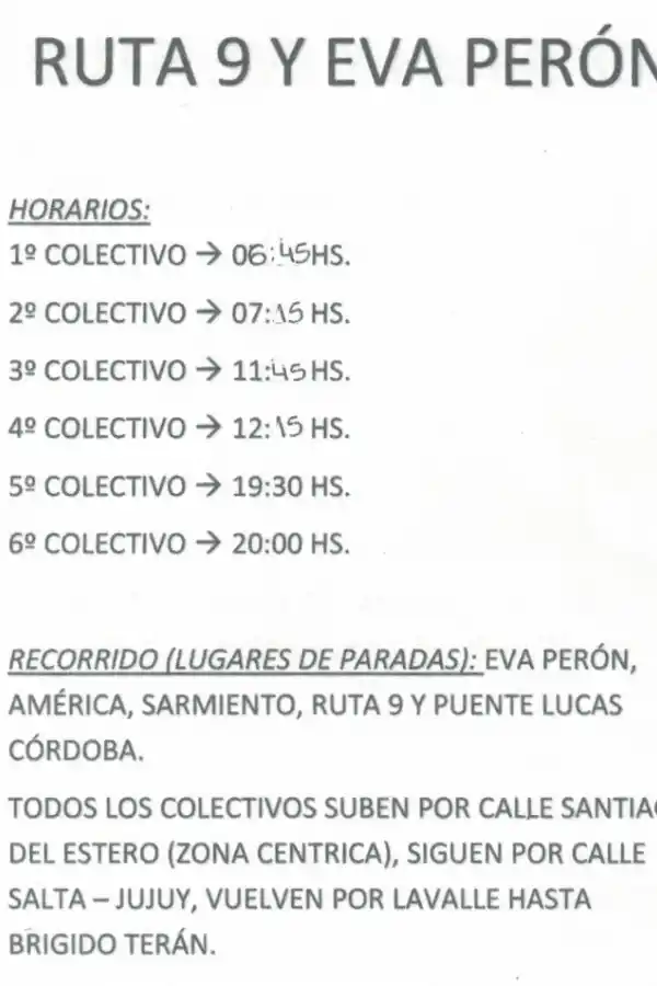 Colectivos gratuitos trasladarán a los vecinos de Banda del Río Salí