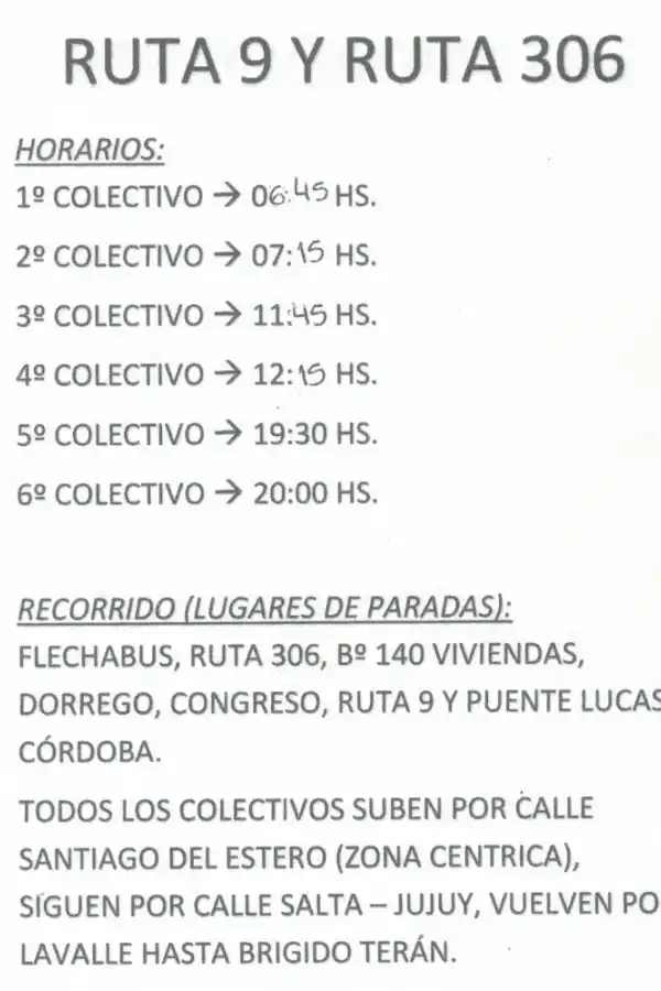 Colectivos gratuitos trasladarán a los vecinos de Banda del Río Salí