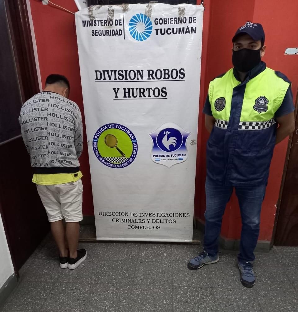 Detienen a un delincuente que fue filmado robando en un bar de Barrio Norte