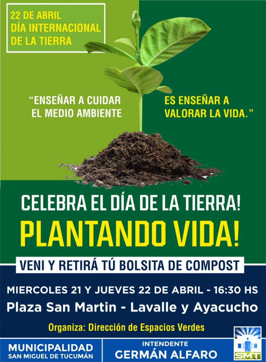 Día Internacional de la Tierra: regalarán bolsas de compost en la plaza San Martín