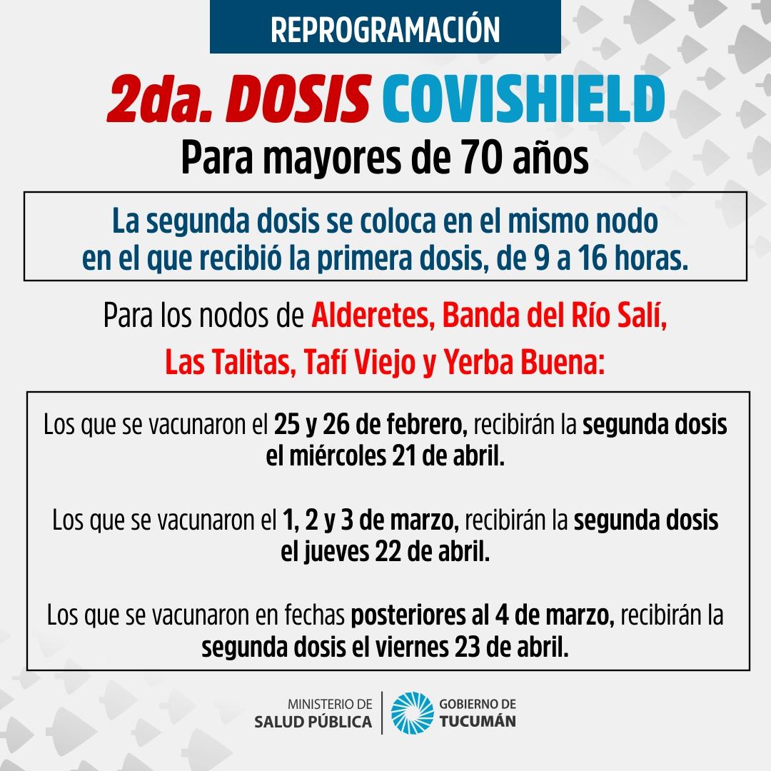 Tucumán: reprograman turnos de vacunación en el interior