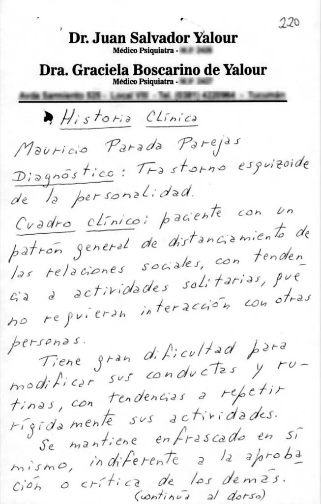 CAPTURAS DE LOS CERTIFICADOS. El diagnóstico de Mauricio Parada Parejas. 