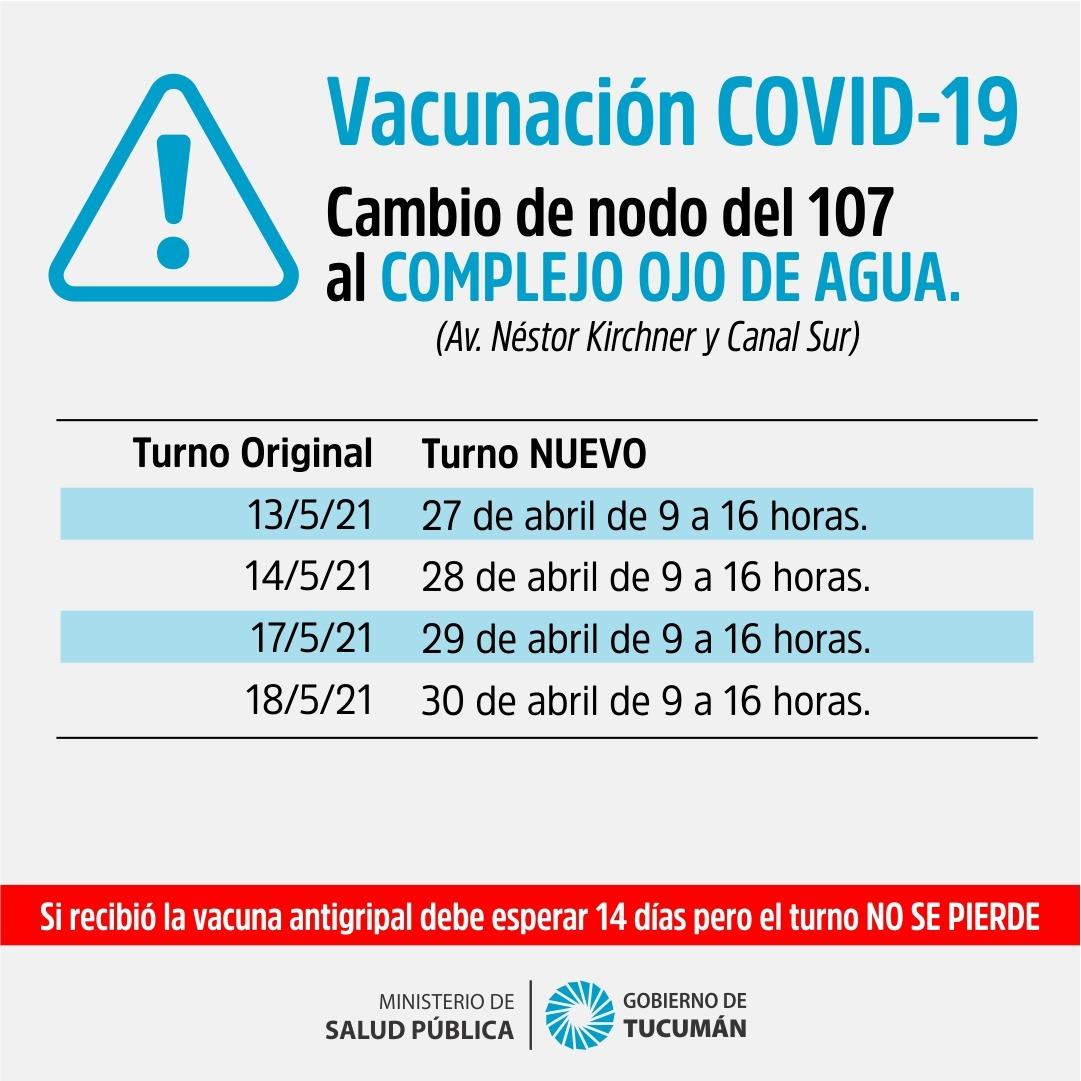 Vacunación en Tucumán: así quedaron reprogramados los turnos para mayores de 70