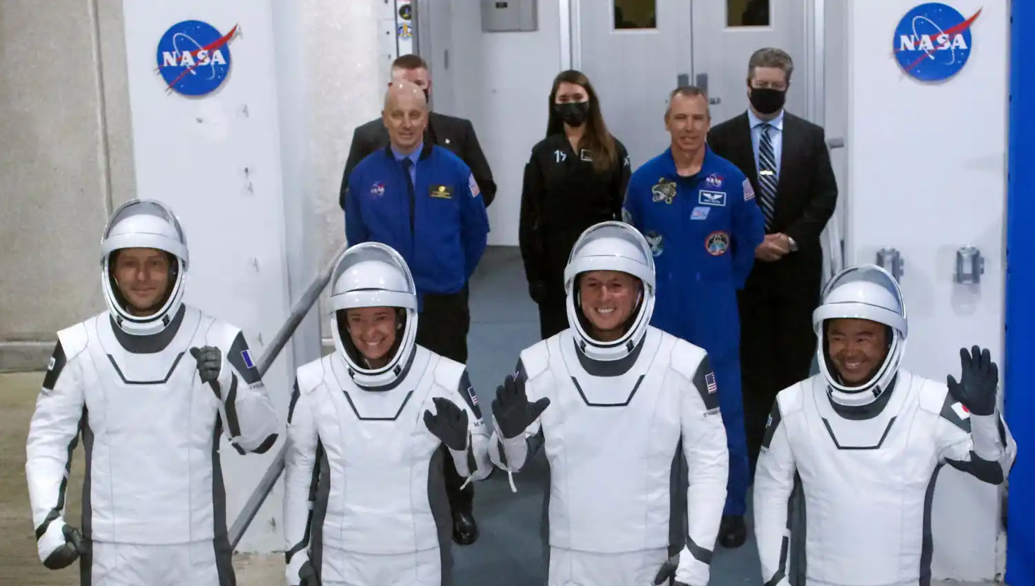 LA TRIPULACIÓN. A bordo de la nave viajan Thomas Pesquet, Shane Kimbrough, Megan McArthur y Akihiko Hoshide.