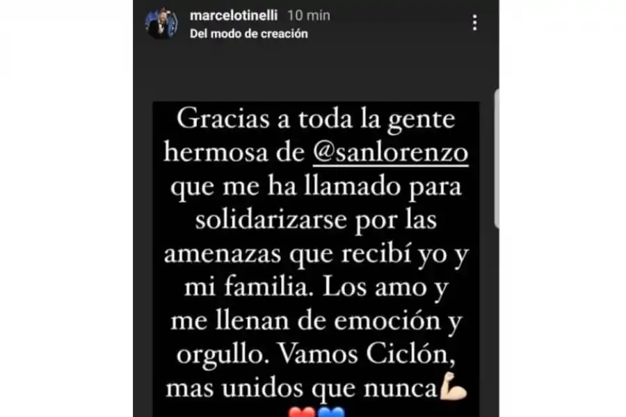 Imputan a un socio de San Lorenzo acusado de amenazar a Tinelli y a su familia