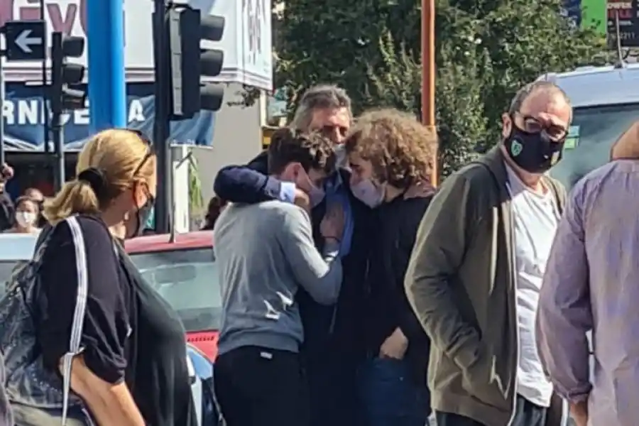 Sergio Massa en el velorio