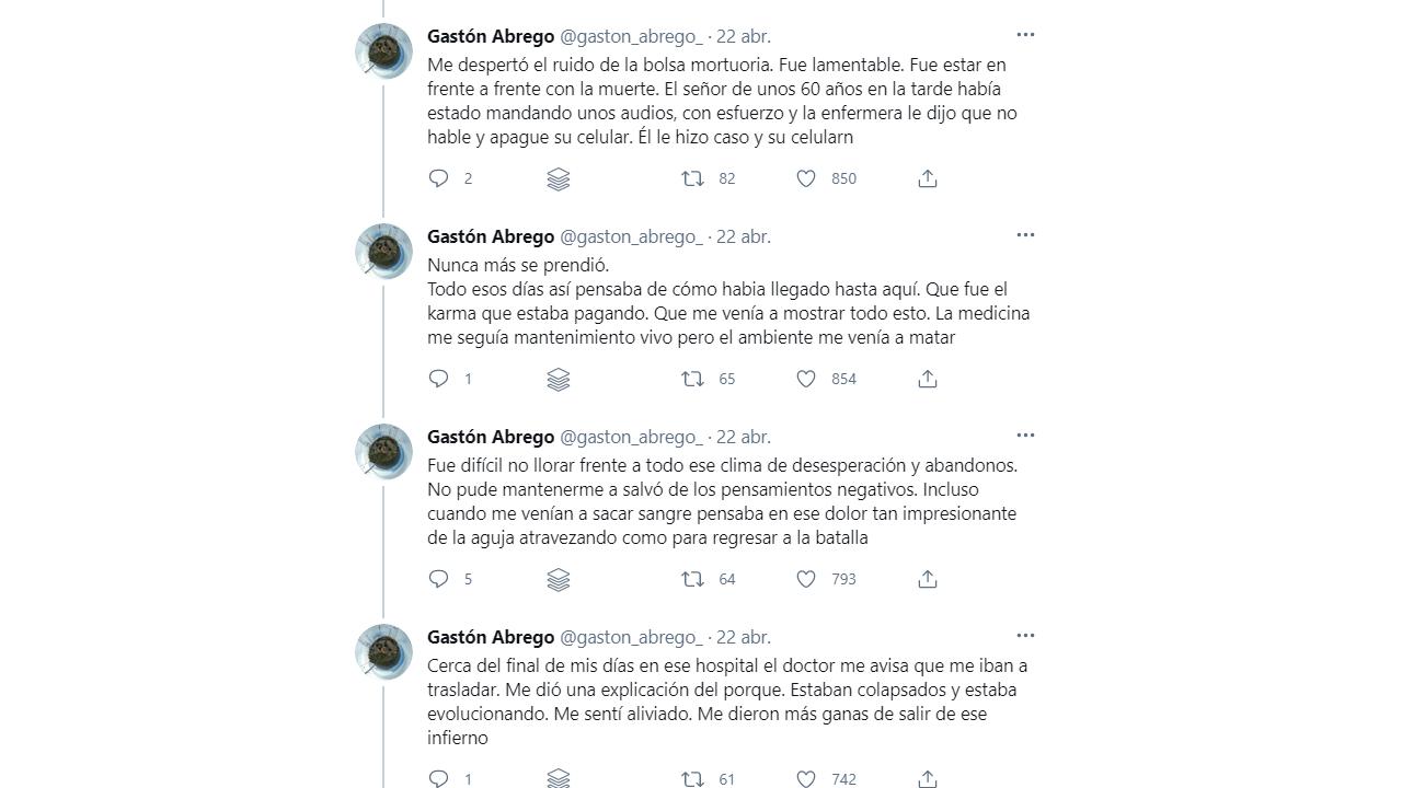 “Me despertó el ruido de la bolsa mortuoria”: el fuerte relato de un joven con covid-19