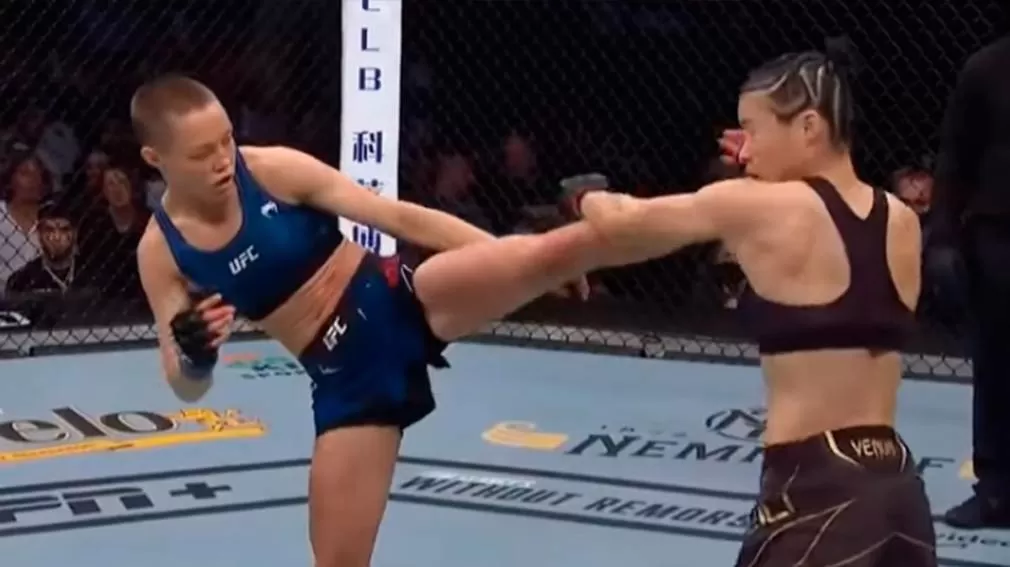 UFC: Rose Namajunas noqueó a su rival con una brutal patada