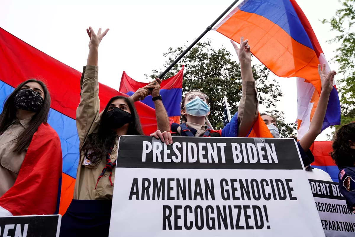 ALEGRÍA. La diáspora armenia en Estados Unidos agradeció a Biden. 