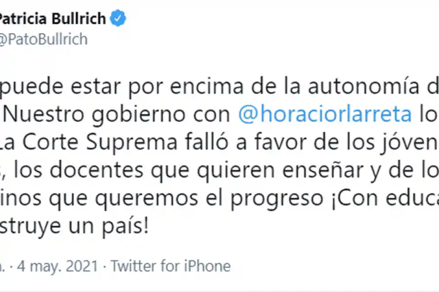 La oposición celebró el fallo de la Corte Suprema por las clases presenciales