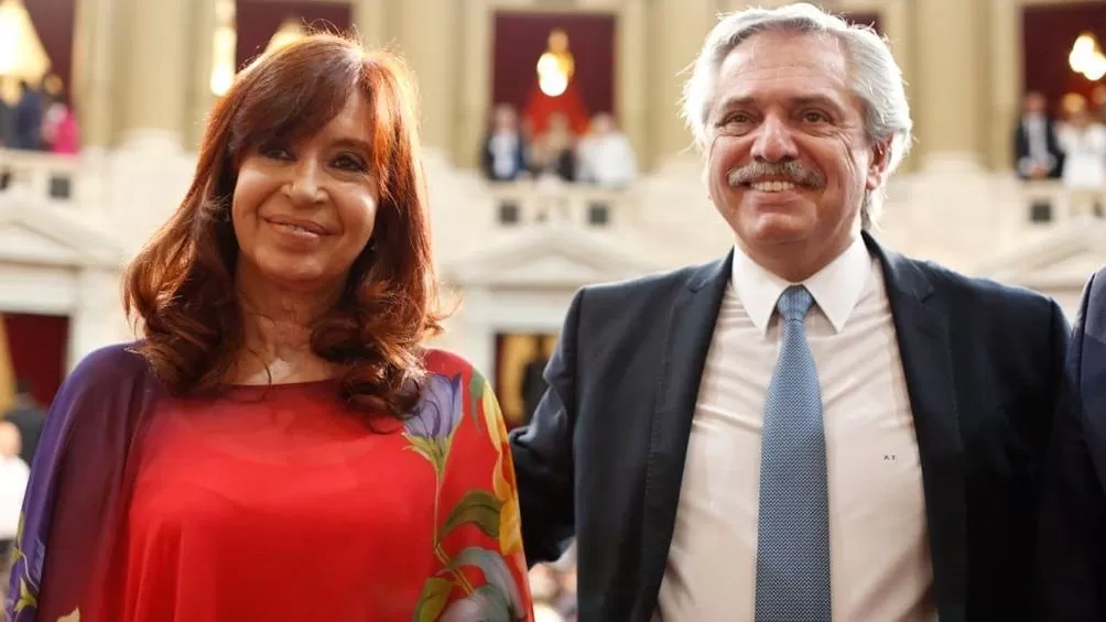 Cristina Fernández y Alberto Fernández, vice y presidente de la Nación.