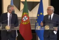 Alberto Fernández concluye su visita a Portugal tras una reunión con Antonio Costa
