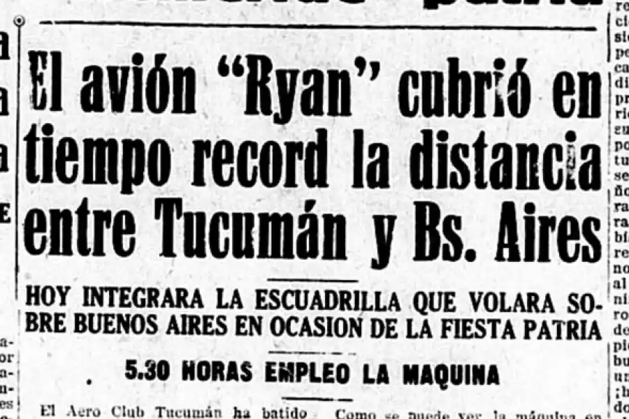  MAYO DE 1931. El avión impone una marca para el recorrido. 