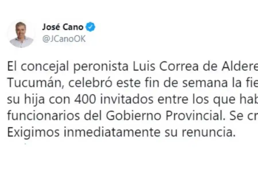 Escándalo: un concejal de Alderetes celebró el cumpleaños de 15 de su hija con 400 invitados