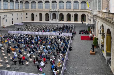 El Papa Francisco retomó las audiencias con público en el Vaticano