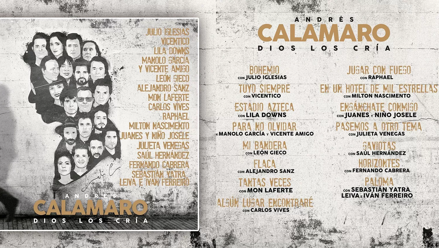 NUEVO MATERIAL DEL SALMÓN. Raphael y Julio Iglesias cantan con Andrés Calamaro en su nuevo disco, Dios los cría.