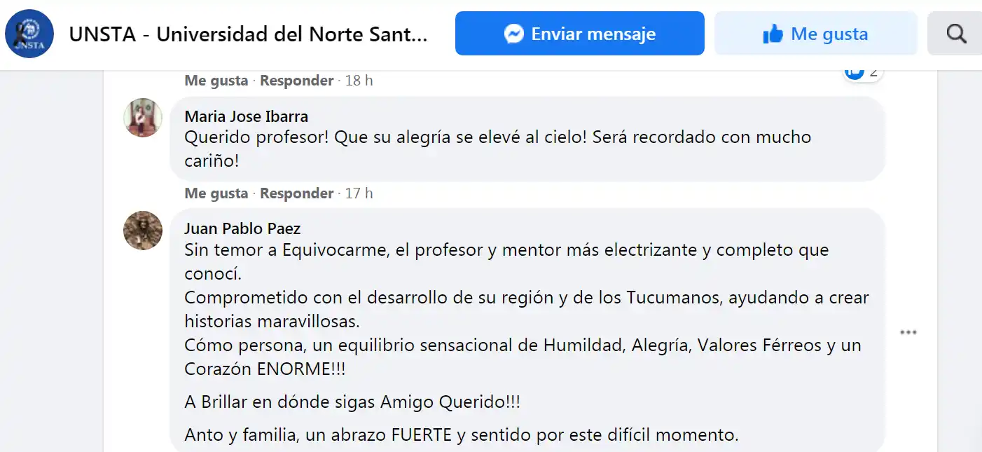 Dolor en la comunidad educativa por la muerte del profesor Eduardo Ricobelli