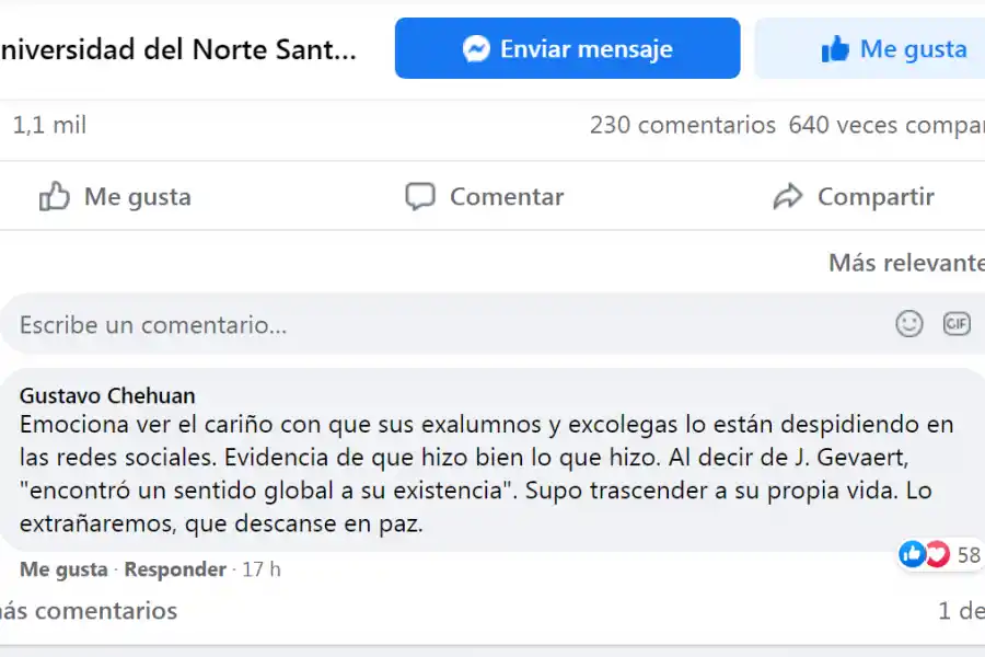 Dolor en la comunidad educativa por la muerte del profesor Eduardo Ricobelli