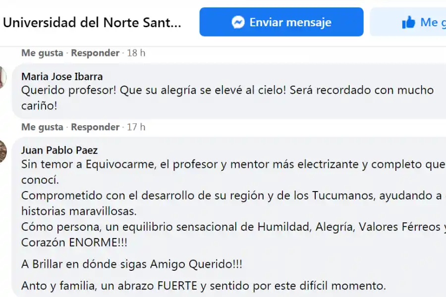 Dolor en la comunidad educativa por la muerte del profesor Eduardo Ricobelli