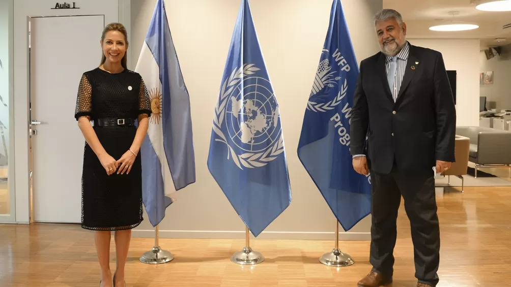 Fabiola Yáñez visitó en Roma la sede del Programa Mundial de Alimentos de la ONU