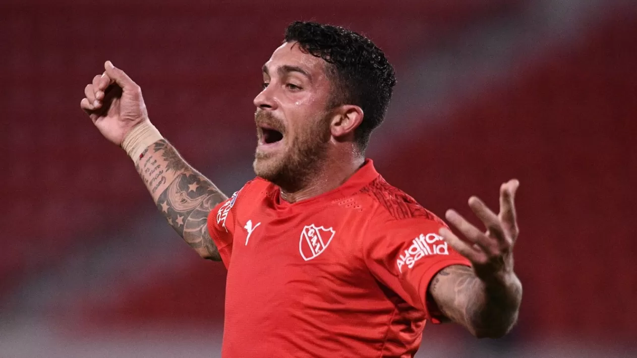 EX SAN MARTÍN. Arregui festeja el gol de Independiente. FOTO TOMADA DE TWITTER.COM/INDEPENDIENTE