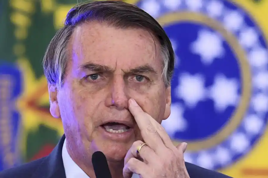 NEGACIONISTA. El presidente de Brasil, Jair Bolsonaro, en contra de la cuarentena. TELAM
