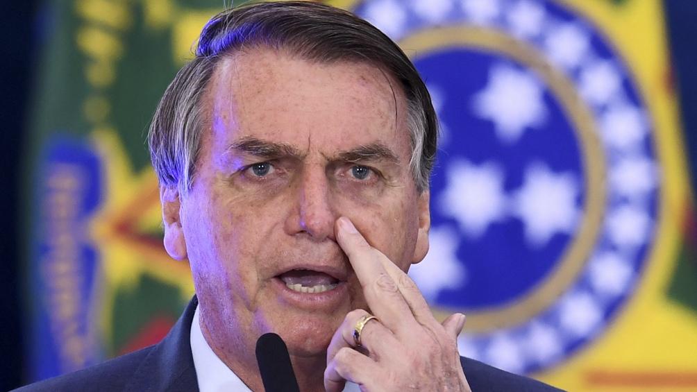 NEGACIONISTA. El presidente de Brasil, Jair Bolsonaro, en contra de la cuarentena. TELAM