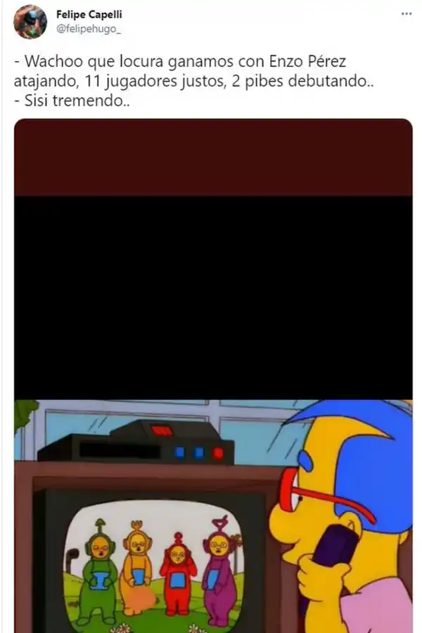 El histórico triunfo de River con los memes de Enzo Pérez como arquero