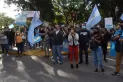La plaza Urquiza, epicentro de protestas en contra de las restricciones para frenar la covid-19