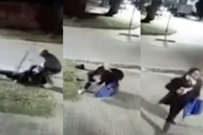 Video: atacaron a una mujer para robarle y un vecino ahuyentó al ladrón a los tiros