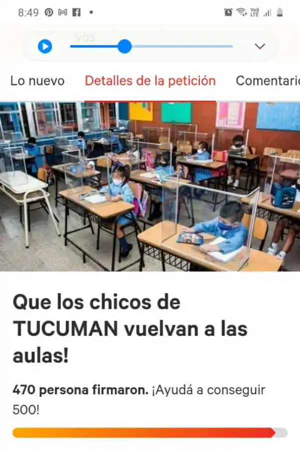 Piden en Change.org que el Gobierno tucumano abra las aulas