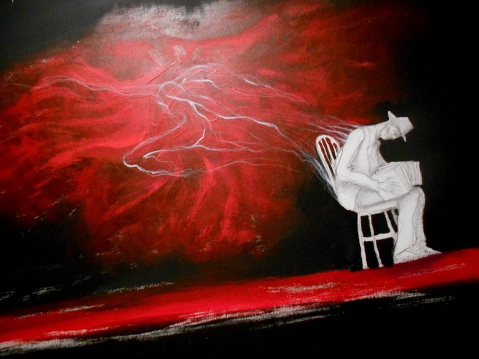 ENSUEÑO.- “El tango es pintura cantada”, afirma el artista, que le dedicó al género su última exposición. 