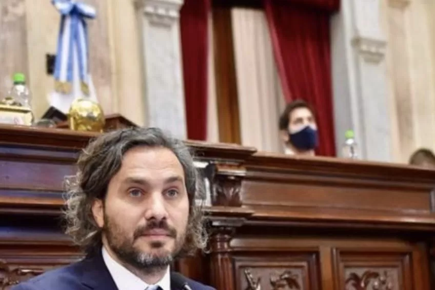 EN EL SENADO. Santiago Cafiero dio un discurso ante los legisladores de la Cámara alta.