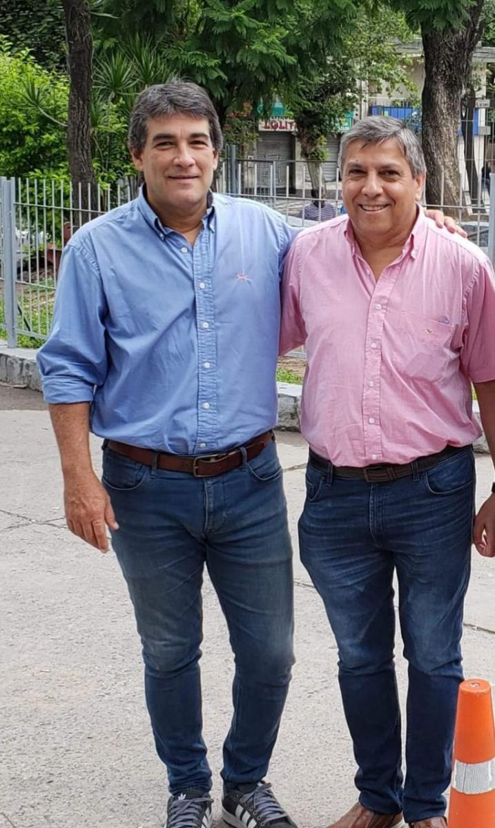 Marcelo Ferraro (derecha) junto a Mario Casali.