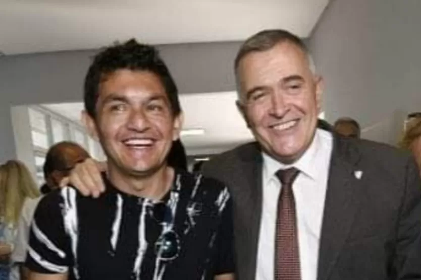 Osvaldo Jaldo junto al Pulguita Rodríguez.