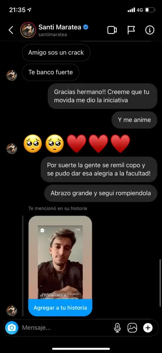 Santiago Maratea salió a bancar al influencer tucumano que recaudó $340.000 para la UNT