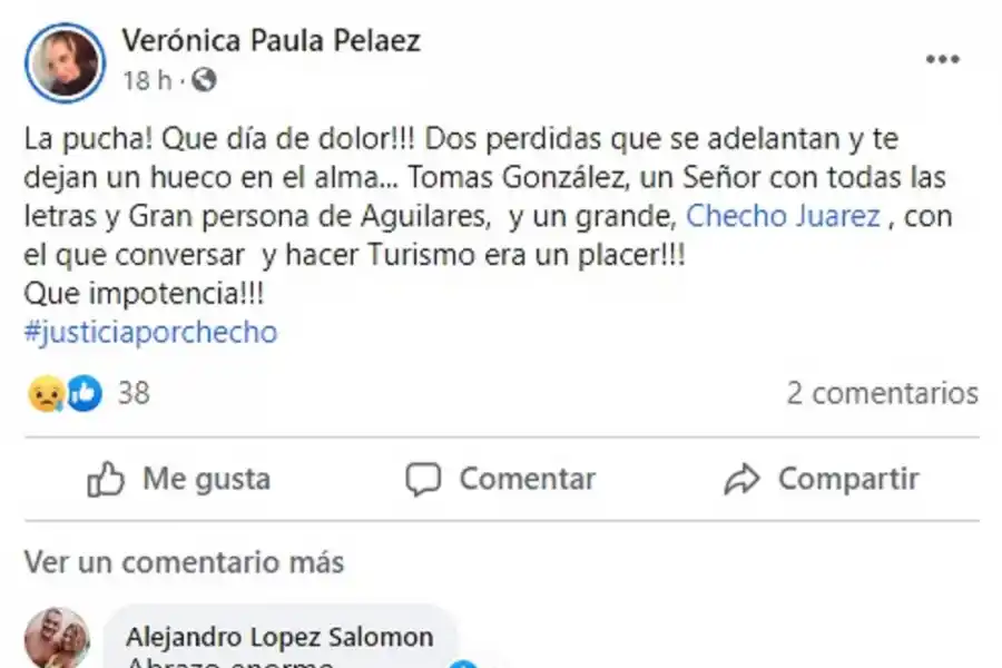 Las redes se inundaron de mensajes de dolor y de bronca por el crimen de Checho Juárez
