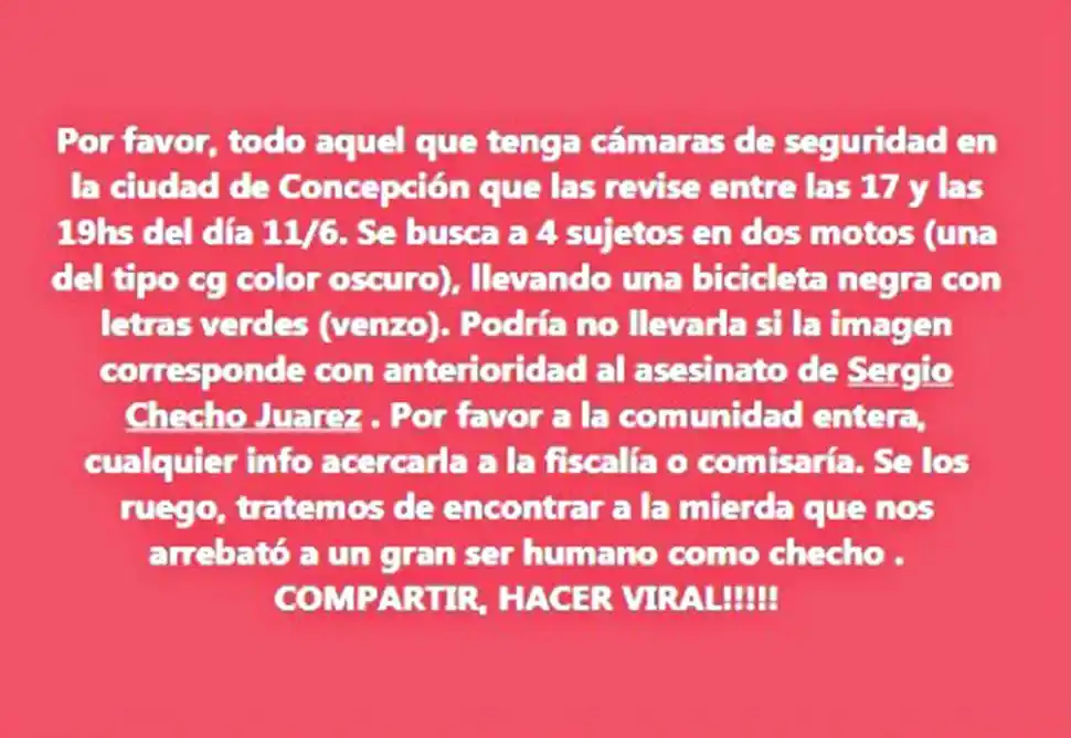 Una especie de caza de sospechosos podría interferir con la investigación