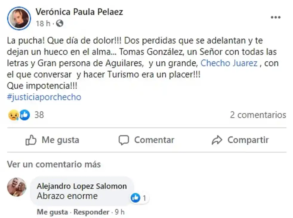 Las redes se inundaron de mensajes de dolor y de bronca por el crimen de Checho Juárez