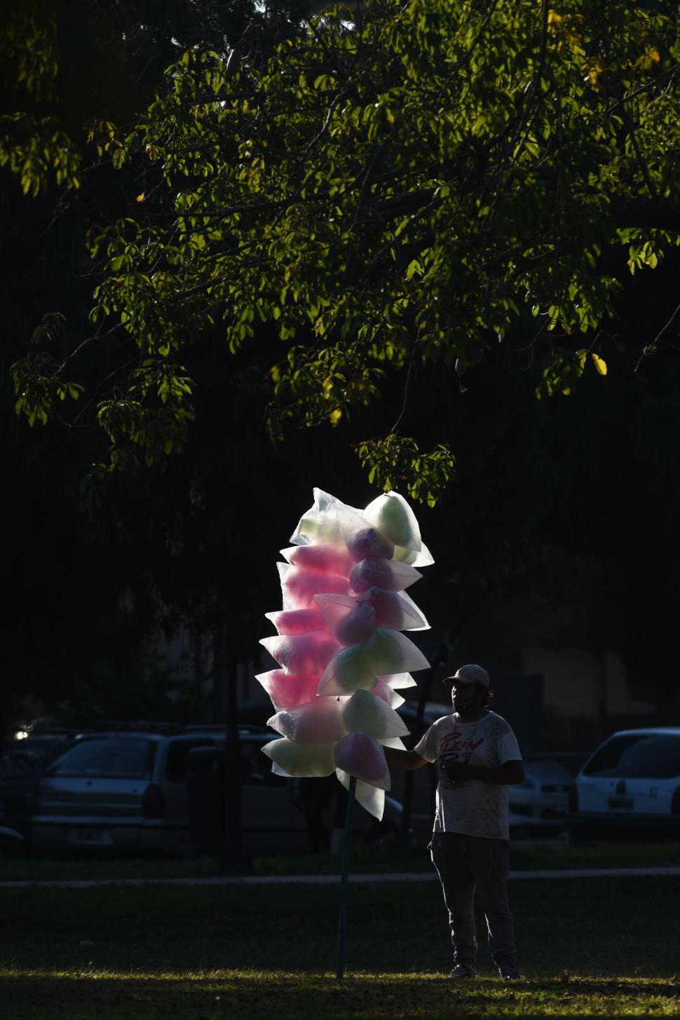 TENTACIÓN I. El algodón de azúcar es un clásico en el parque 9 de Julio.
