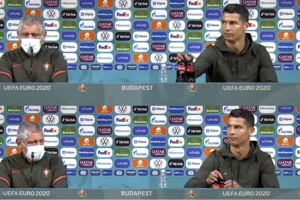 Una pequeña acción de Ronaldo hizo caer las acciones de Coca Cola