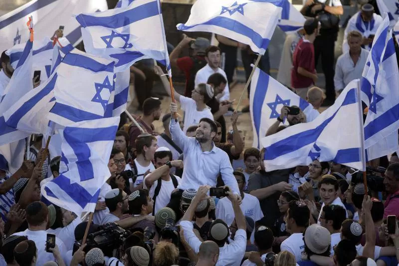Ayer hubo una marcha de militantes ultranacionalistas israelíes.