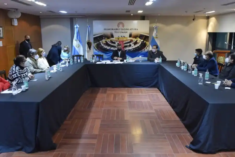 EN REUNIÓN. La comisión de Juicio Político se reunió hoy, presidida por el jaldista Ferrazzano. Foto: Prensa HLT