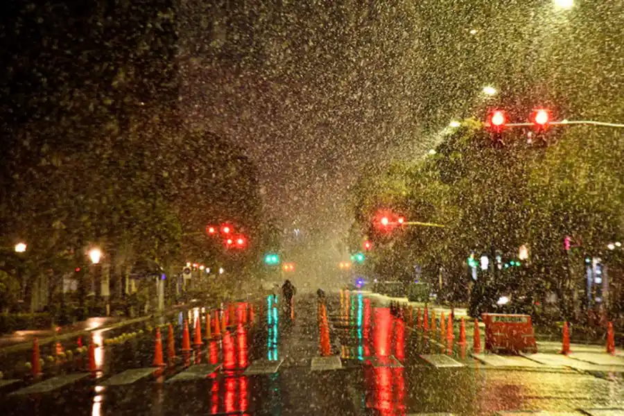Histórica nevada en el centro de Córdoba.