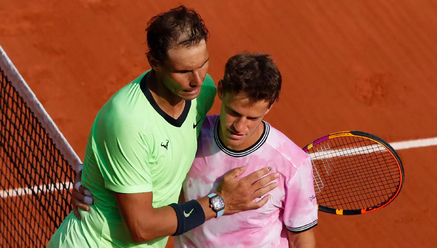 ESFUERZO. Nadal venció a Schwartzman en cuartos de Roland Garros y luego fue eliminado en semis por Djokovic.
