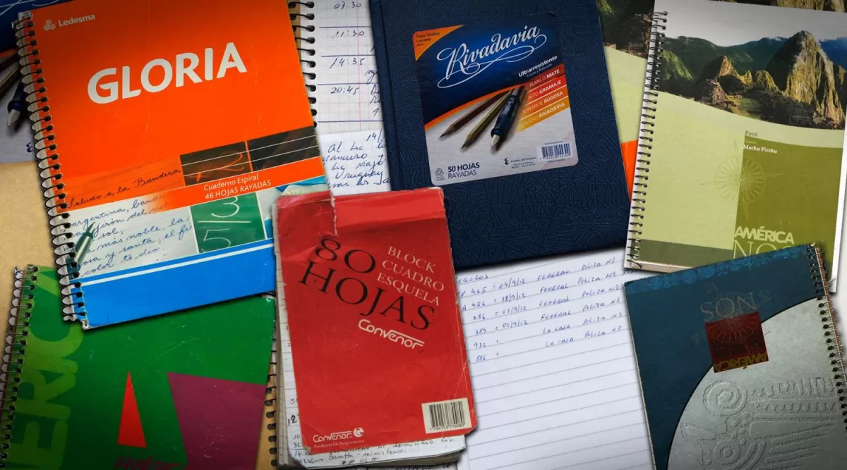 Los cuestionados cuadernos. FOTO DE ARCHIVO. 